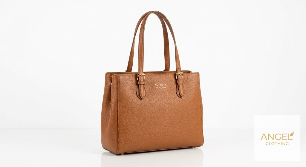 Pebbled Leather Tote Bag view 3