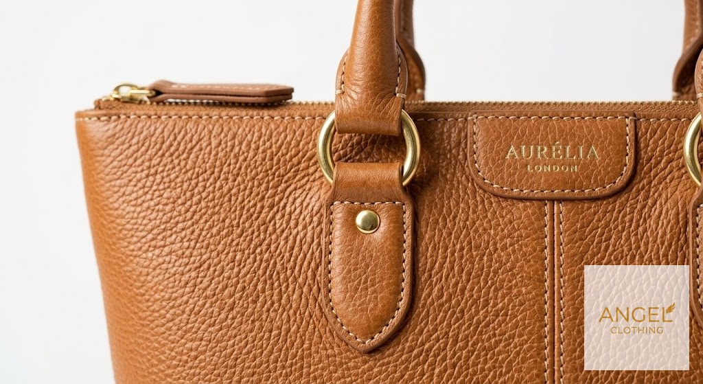 Pebbled Leather Tote Bag view 4