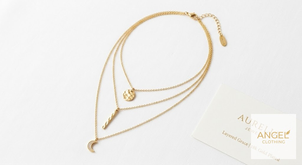 Gold-Plated Layered Necklace view 3