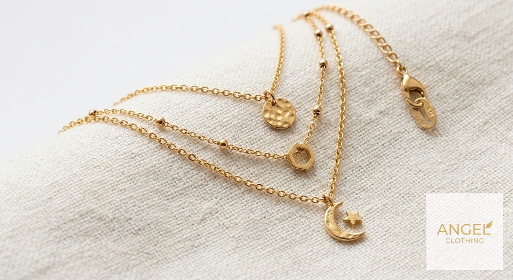 Gold-Plated Layered Necklace view 4