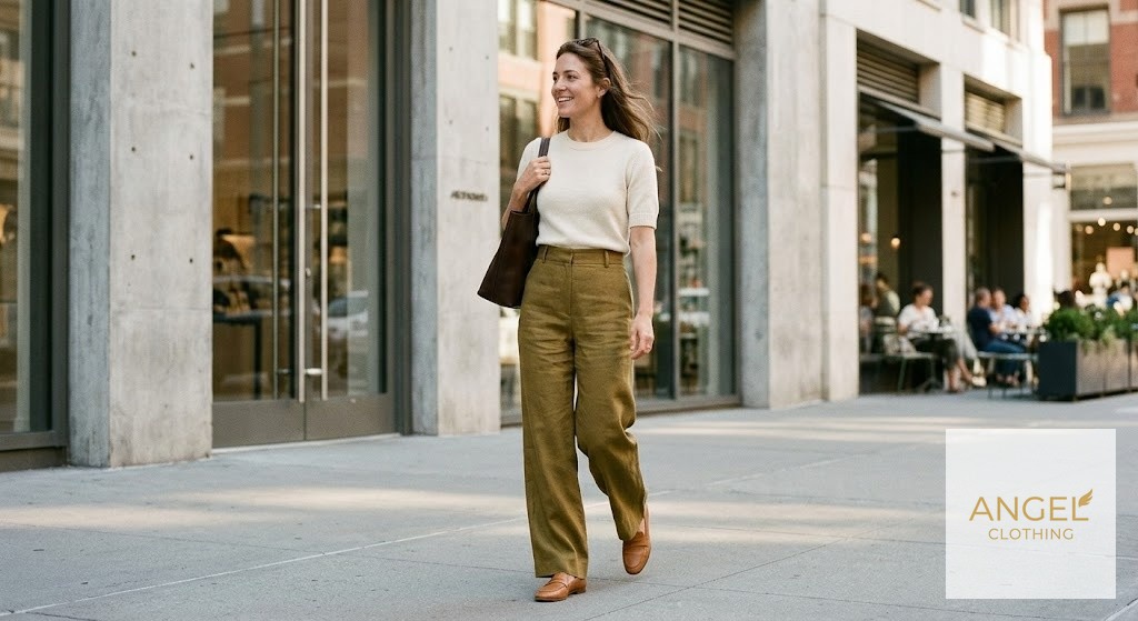 High-Rise Wide-Leg Trousers view 5