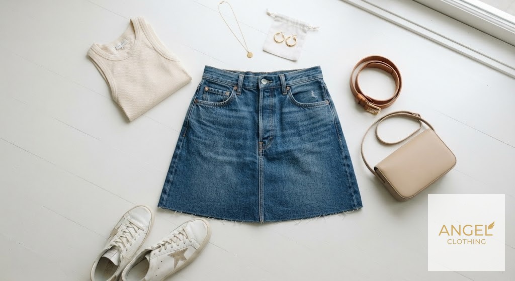 A-Line Denim Skirt view 6