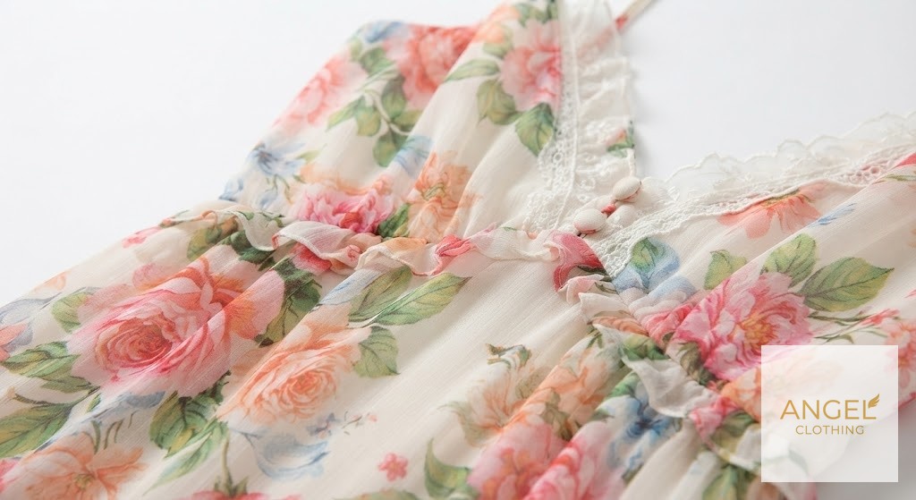 Floral Chiffon Maxi Dress view 4