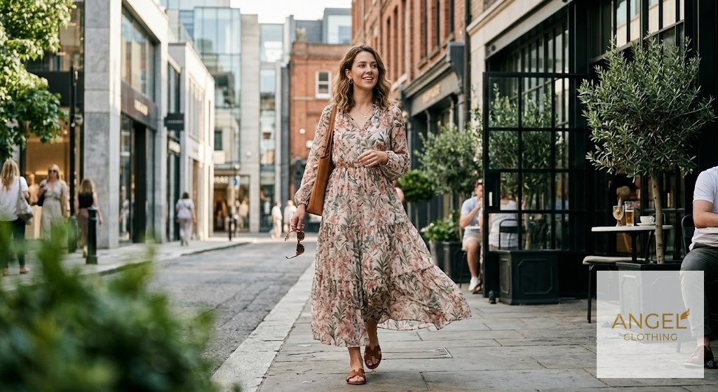 Floral Chiffon Maxi Dress view 5