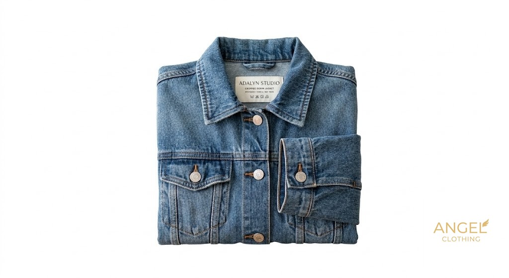 Cropped Denim Jacket view 3