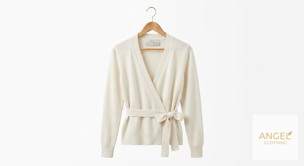 Cashmere-Blend Wrap Cardigan