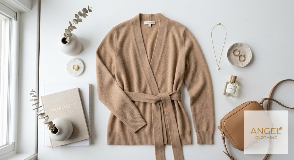 Cashmere-Blend Wrap Cardigan view 6