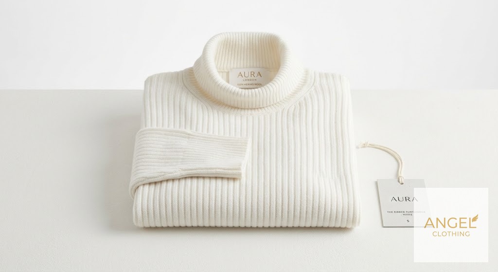 Ribbed Turtleneck Sweater view 3