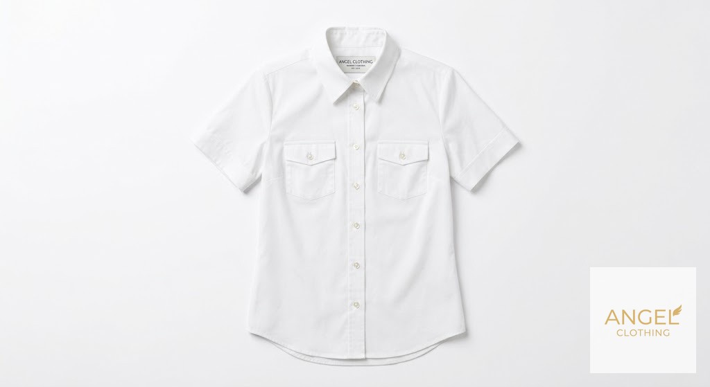 Button-Front Poplin Shirt